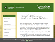 Tablet Screenshot of gasthaus-zirkelstein.de